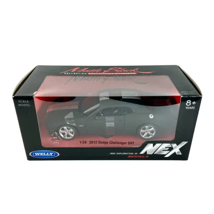 Dodge Challenger SRT Hemi Coupé 2012 : Matte Black : Welly : Voiture miniature 1/24