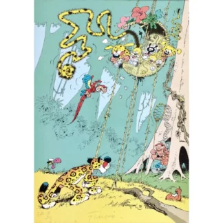 Franquin, Affiche Offset, Le jaguar et le nid du Marsupilami, Poster N°6