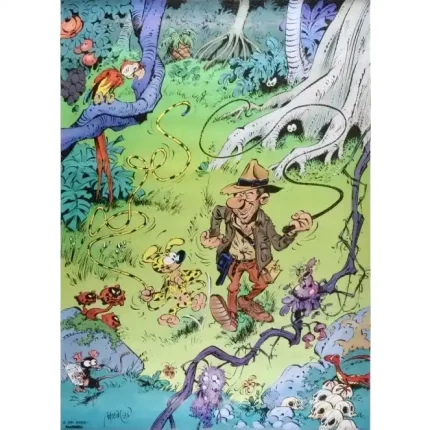 Affiche Marsupilami fouet Franquin