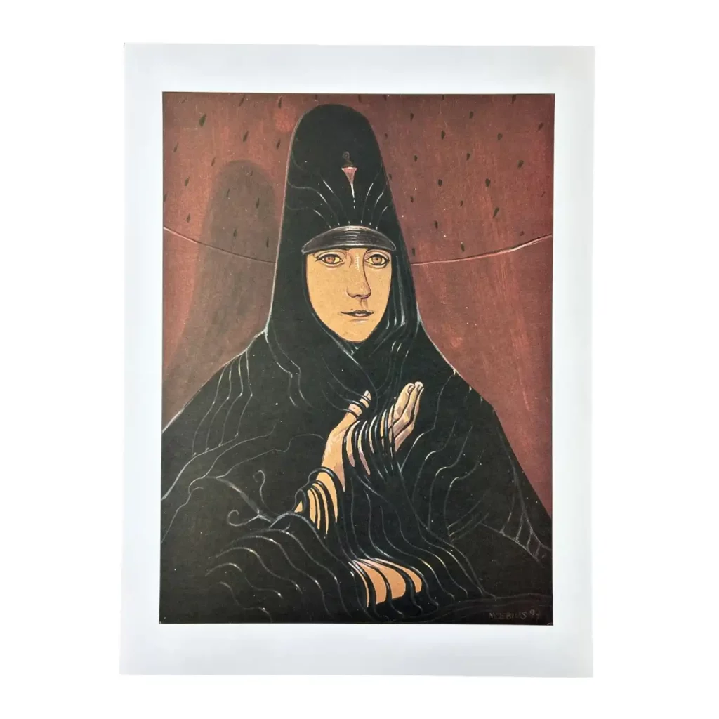 Moebius : Affiche offset : Buste de femme