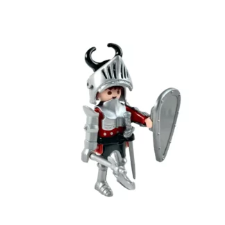 Playmobil : Set : Chevalier Rouge avec ses armes (Bouclier gris)