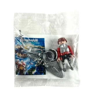 Playmobil : Set : Chevalier Rouge avec ses armes (Bouclier gris)