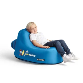 Fauteuil gonflable Schtroumpfs Softybag bleu