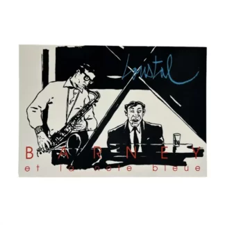Barney-et-la-note-bleue-Loustal-et-Paringaux-Carte-Postale-Saxo-et-Piano