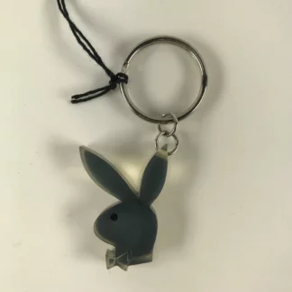 Playboy : Porte-clés pvc gris