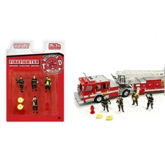 Américan Diorama : Figurines 1/64 : Firefighter (Edition Limitée Par Mijo Exclusives)-détail