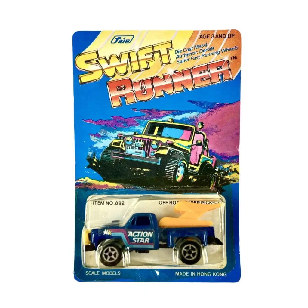 Off Road Super Pick-up Bleu : Swift Runner : Marque Faie (Hong-Kong) : Voiture miniature 3 Inch