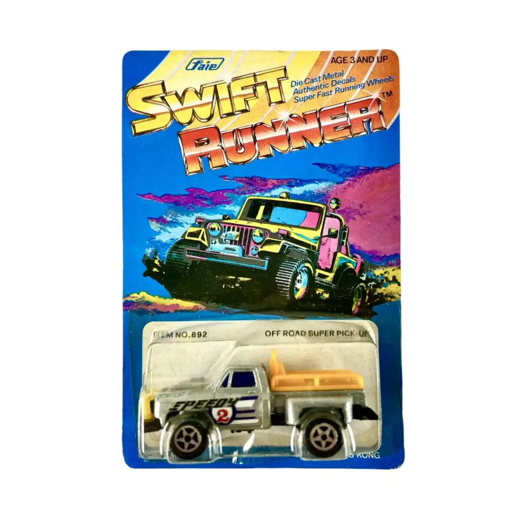 Off Road Super Pick-up gris : Swift Runner : Marque Faie (Hong-Kong) : Voiture miniature 3 Inch