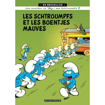 Schtroumpfs Boentjes Mauves dialecte bruxellois Noir Dessin