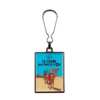 Tintin : Couverture Album Le Crabe aux pinces d'Or : Porte-clés en métal