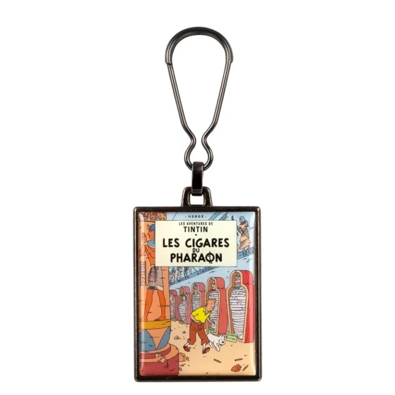 Tintin : Couverture Album Les cigares du Pharaon : Porte-clés en métal