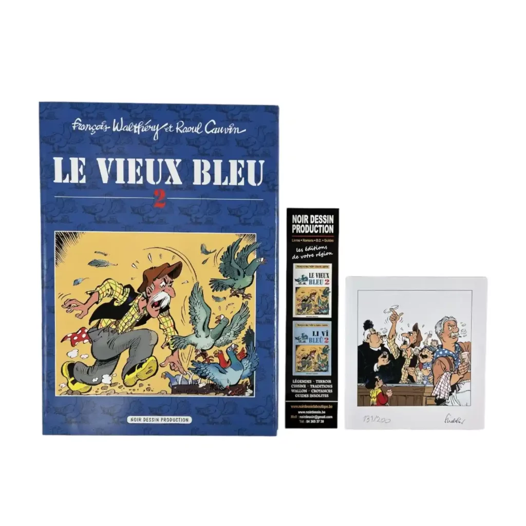 Le Vieux Bleu : Walthery : Tome2 avec Ex-libris signé et numéroté + Jaquette numérotéé (Noir Dessin Production)