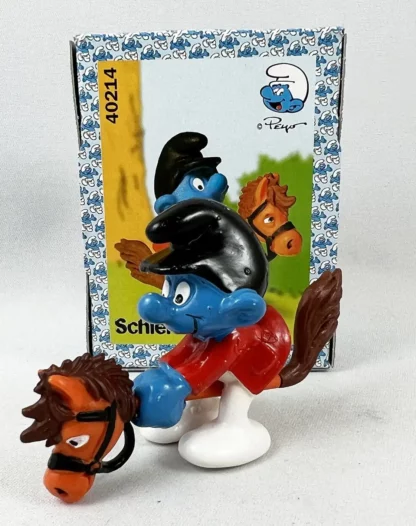 Les Schtroumpf Figurine en pvc Schtroumpf à cheval + boite
