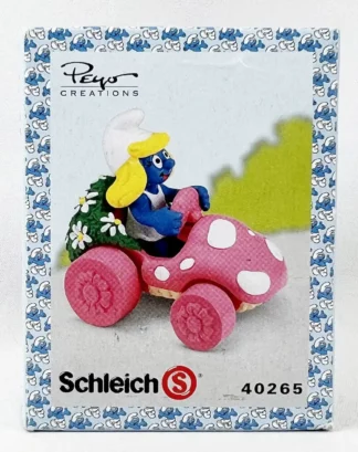 Les Schtroumpfs Figurine en pvc Schtroumpfette en voiture + boite-emballage