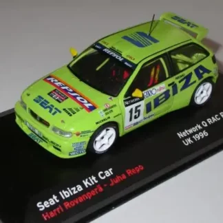 Seat Ibiza Kit Car Rally UK 1996 - H. Rovanperä et J Repo : Voiture miniature 1/43