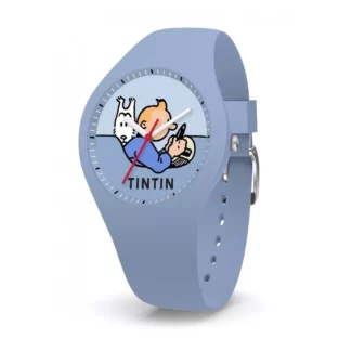 Tintin : Montre Tintin Sport Skin Soviet Car : modèle Homme Bracelet cuir bleu - Médium