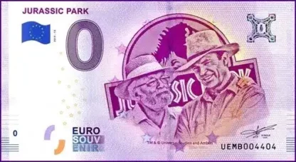 Jurassic Park : Billet de banque 0 Euro Souvenir