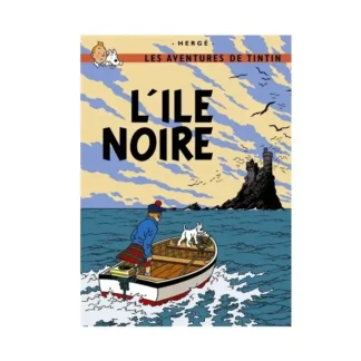 Les-aventures-de-Tintin-île-noire-Carte-postale