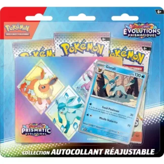 Pokémon-Ecarlate-et-Violet-8.5-Evolutions-Prismatiques-Tri-Pack-Autocollant-FR-bleu