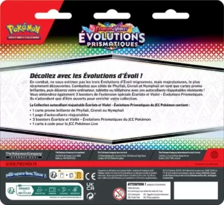 Pokémon-Ecarlate-et-Violet-8.5-Evolutions-Prismatiques-Tri-Pack-Autocollant-FR-dos