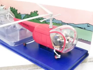 Hélicoptère rouge Bell Model 47 Tintin Affaire Tournesol Atlas 1/43