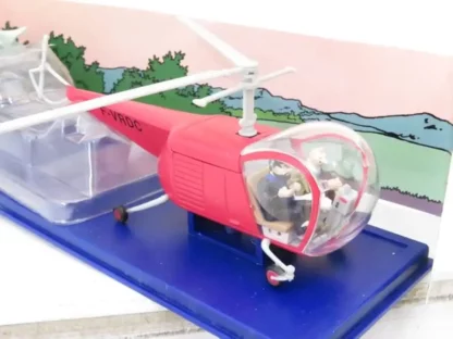Hélicoptère rouge Bell Model 47 Tintin Affaire Tournesol Atlas 1/43