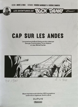 Buck-Danny-Cap-sur-les-Andes-par-André-Le-Bras-Edition-Zéphyr-signature