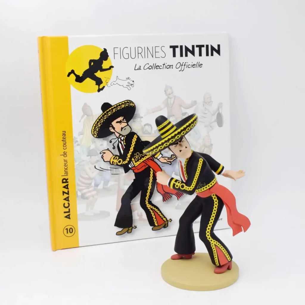 figurine tintin alcazar lanceur de couteau resine moulinsart