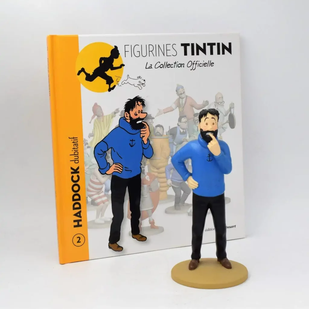 Tintin-Haddock-dubitatif-Figurine-résine-complet