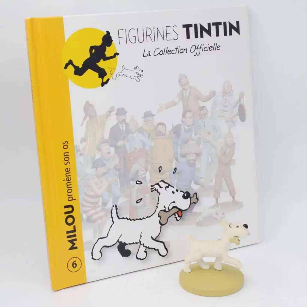 Tintin-Milou-promène-son-os-Figurine-résine-complet