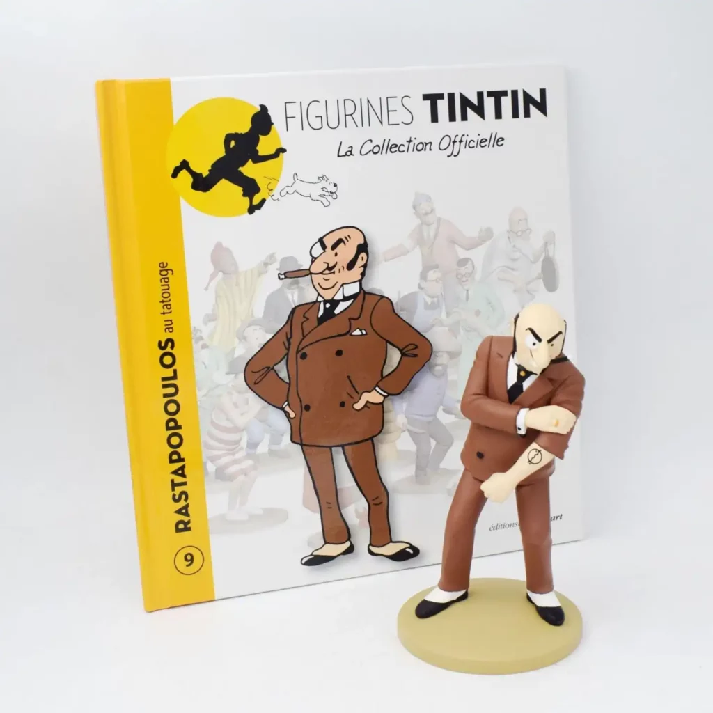 figurine tintin rastapopoulos tatouage resine moulinsart