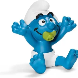 Bébé-schtroumpf-avec-sa-tétine-verte