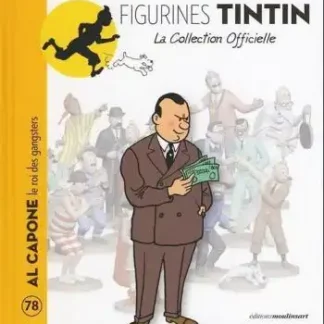Tintin-Al-Capone-Le-roi-des-gangsters-Figurine-résine-livret