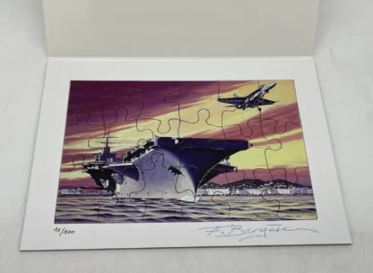 Puzzle offset Buck Danny Porte-avion signé par Bergèse