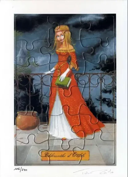 Puzzle La Nef des Fous Chlorenthe d’Oxfols offset signé par Turf