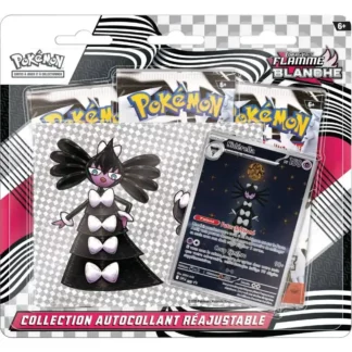 Pokémon EV Flamme Blanche pack 3 boosters autocollant réajustable