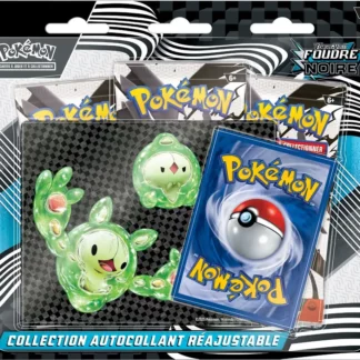 Pokémon EV Foudre Noire pack 3 boosters autocollant réajustable