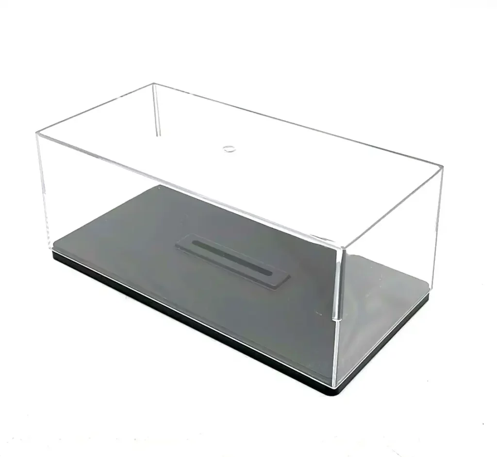 Boîte vitrine 1/24 voiture miniature plexi avec socle noir