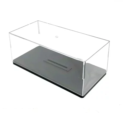 Boîte vitrine 1/24 voiture miniature plexi avec socle noir