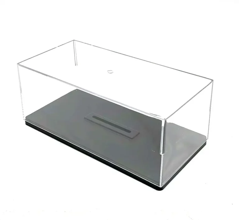 Boîte vitrine 1/24 voiture miniature plexi avec socle noir