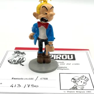 Figurine métal Pixi Fantasio excédé collector