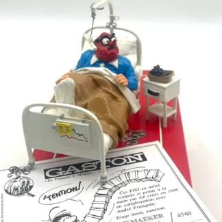 Figurine métal Pixi Mr De Mesmaeker lit hôpital collector