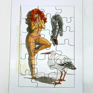 Puzzle Rubine et la cigogne offset signé Di Sano