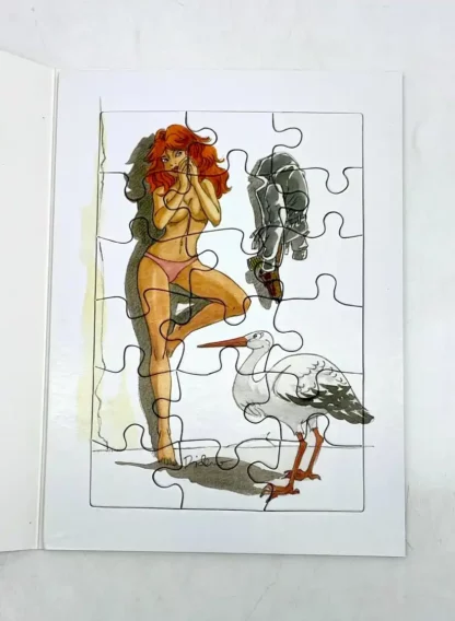 Puzzle Rubine et la cigogne offset signé Di Sano