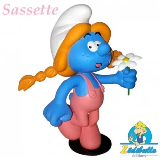 Statuette Sassette Schtroumpfs résine Zédibulle Leblon Delienne
