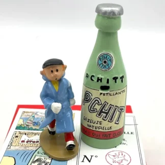 Figurine métal Pixi Spirou caché dans la bouteille