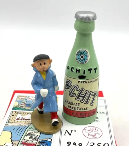 Figurine métal Pixi Spirou caché dans la bouteille