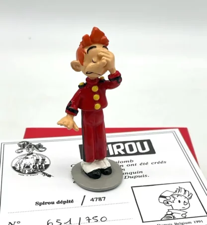 Figurine métal Pixi Spirou dépité collector