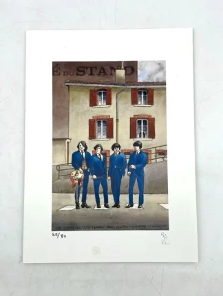 Puzzle offset signé The Fabulous Four Flames par Baru