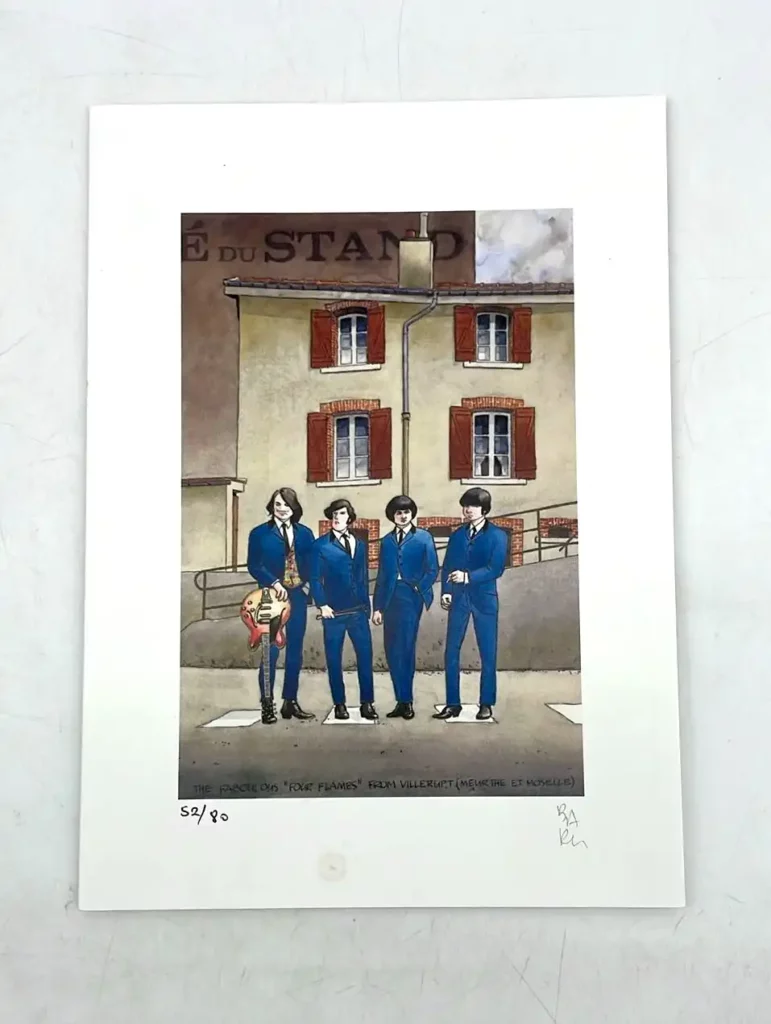 Puzzle offset signé The Fabulous Four Flames par Baru